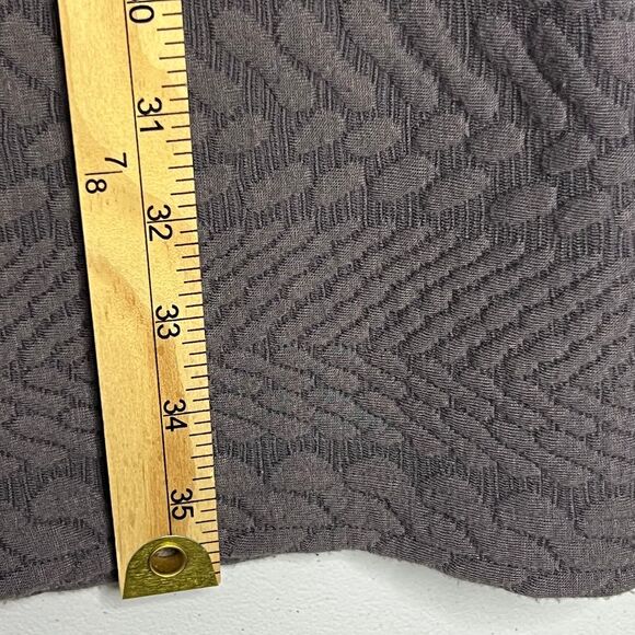 Prana Dress Macee Dark Gray Quilted Long Sleeve Shift Jacquard Textured Knit S - Picture 12 of 13